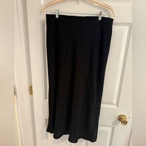 NWT GAP Black Midi Satin Skirt